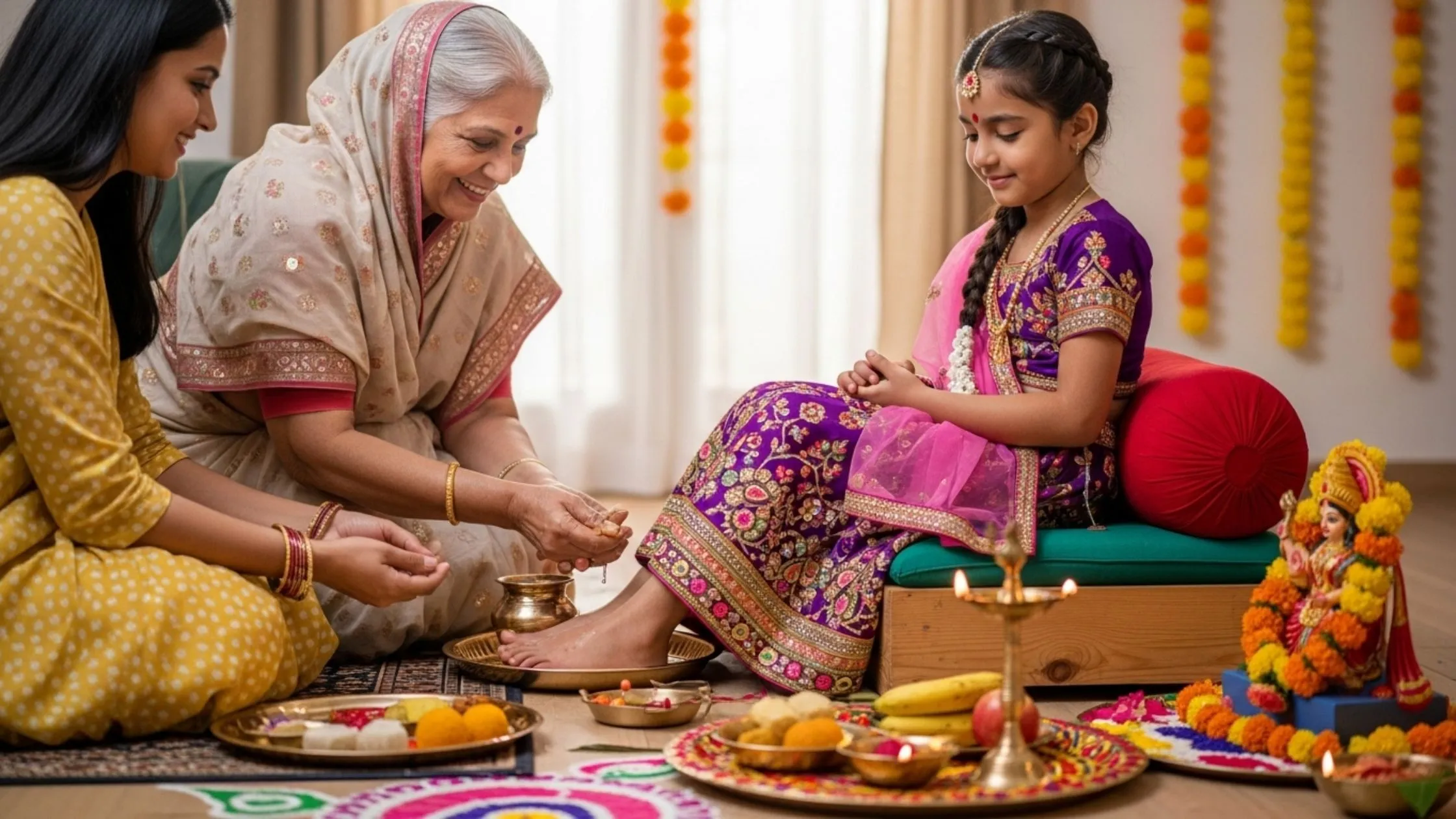 Navratri Kanya Pujan