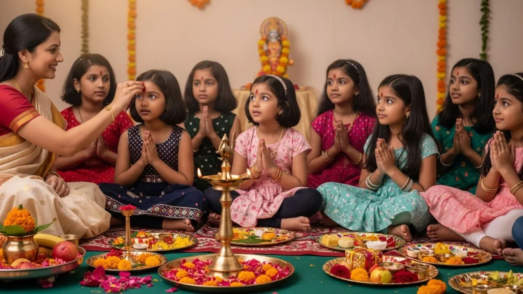 Navratri Kanya Pujan: महाअष्टमी आणि महानवमीला कधी व कसे करावे कन्या पूजन? शारदीय नवरात्रात कन्या पूजनाचे महत्व जाणून घ्या. 3 Navratri Kanya Pujan