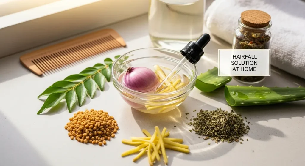 Hairfall Solution at Home: डोक्यावरील केस गळती रोखण्यासाठी जाणून घ्या 10 नैसर्गिक उपाय पद्धती; ज्या केसांना बनवतील मजबूत, सुंदर आणि चमकदार! 4 Hairfall Solution at Home