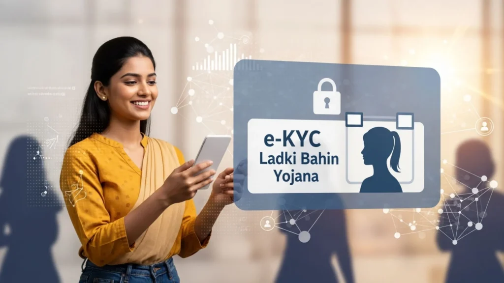 e-KYC Ladki Bahin Yojana: लाडकी बहीण योजनेची e-KYC करणे; विधवा, निराधार व घटस्फोटित महिलांसाठी अनिवार्य: संपूर्ण माहिती जाणून घ्या. 3 e-KYC Ladki Bahin Yojana