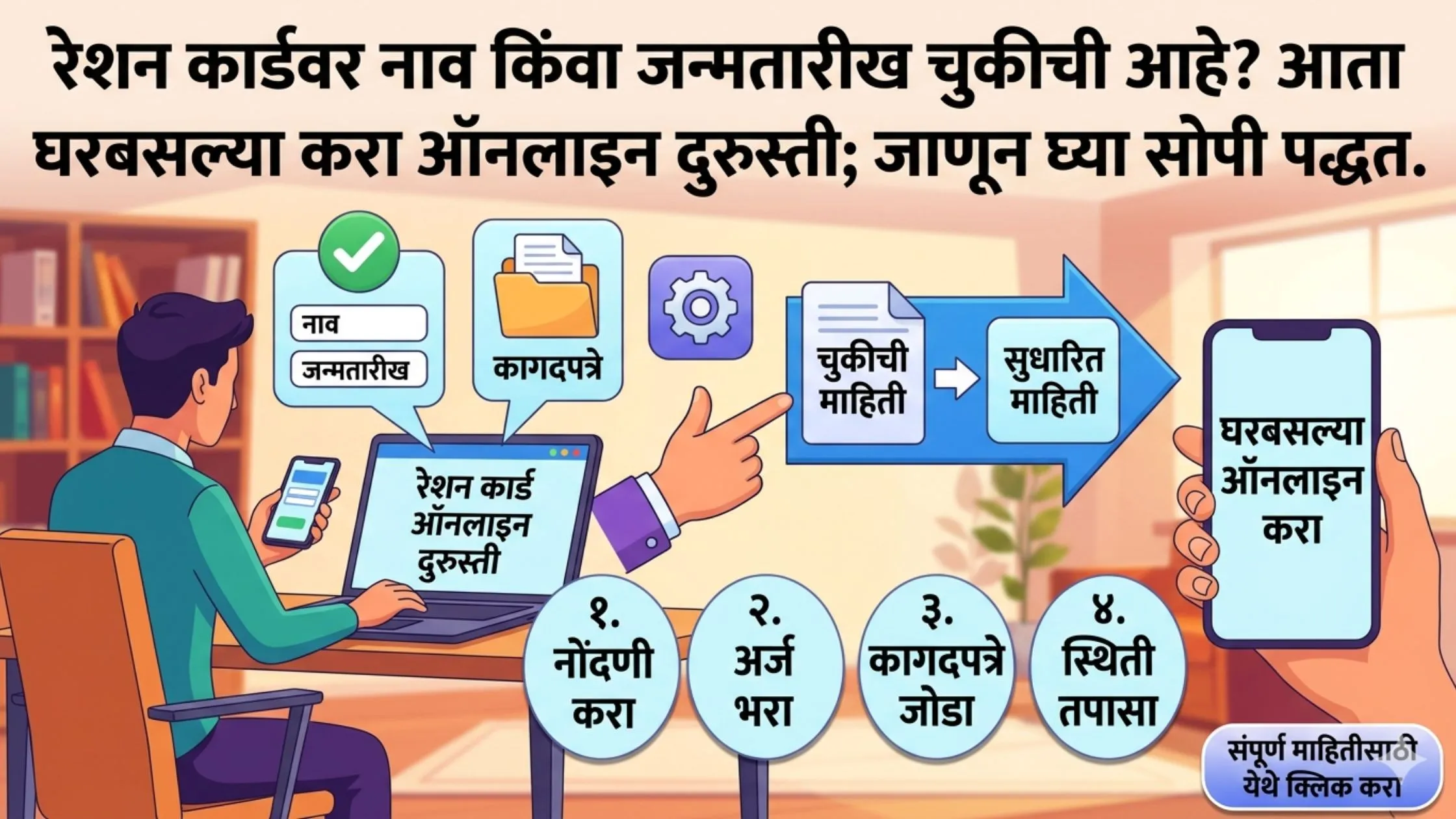Ration card correction online: