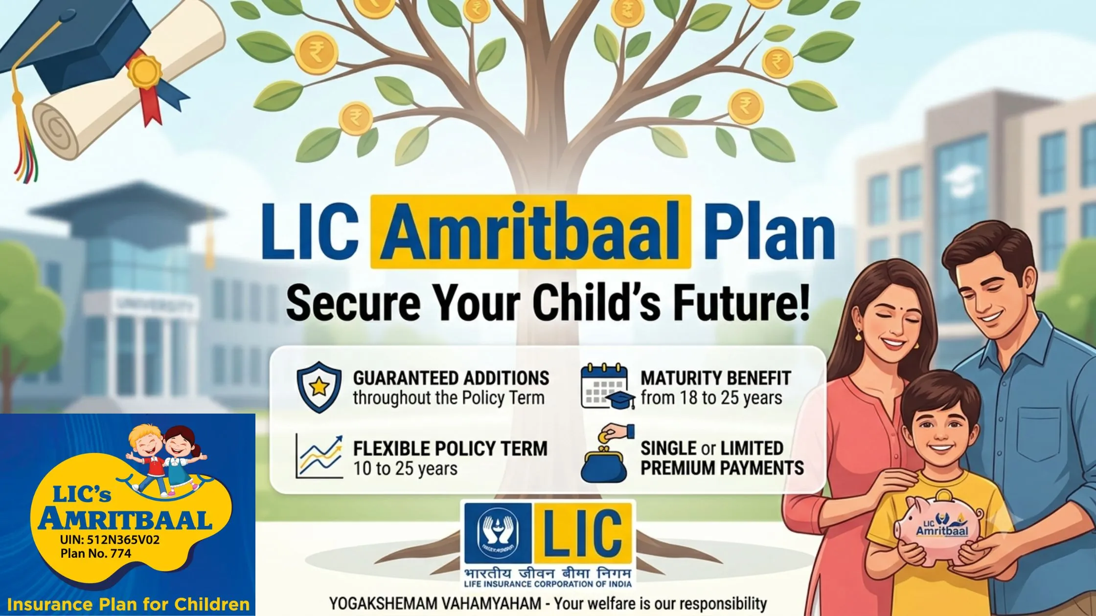 LIC Amritbaal plan datails: प्रत्येक पालकाने एकदा तरी जाणून घ्यावी अशी LIC ची योजना! मुलांचे भविष्य होईल आर्थिकदृष्ट्या सुरक्षित. 1 LIC Amritbaal plan datails